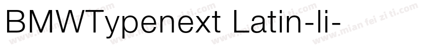 BMWTypenext Latin-li字体转换